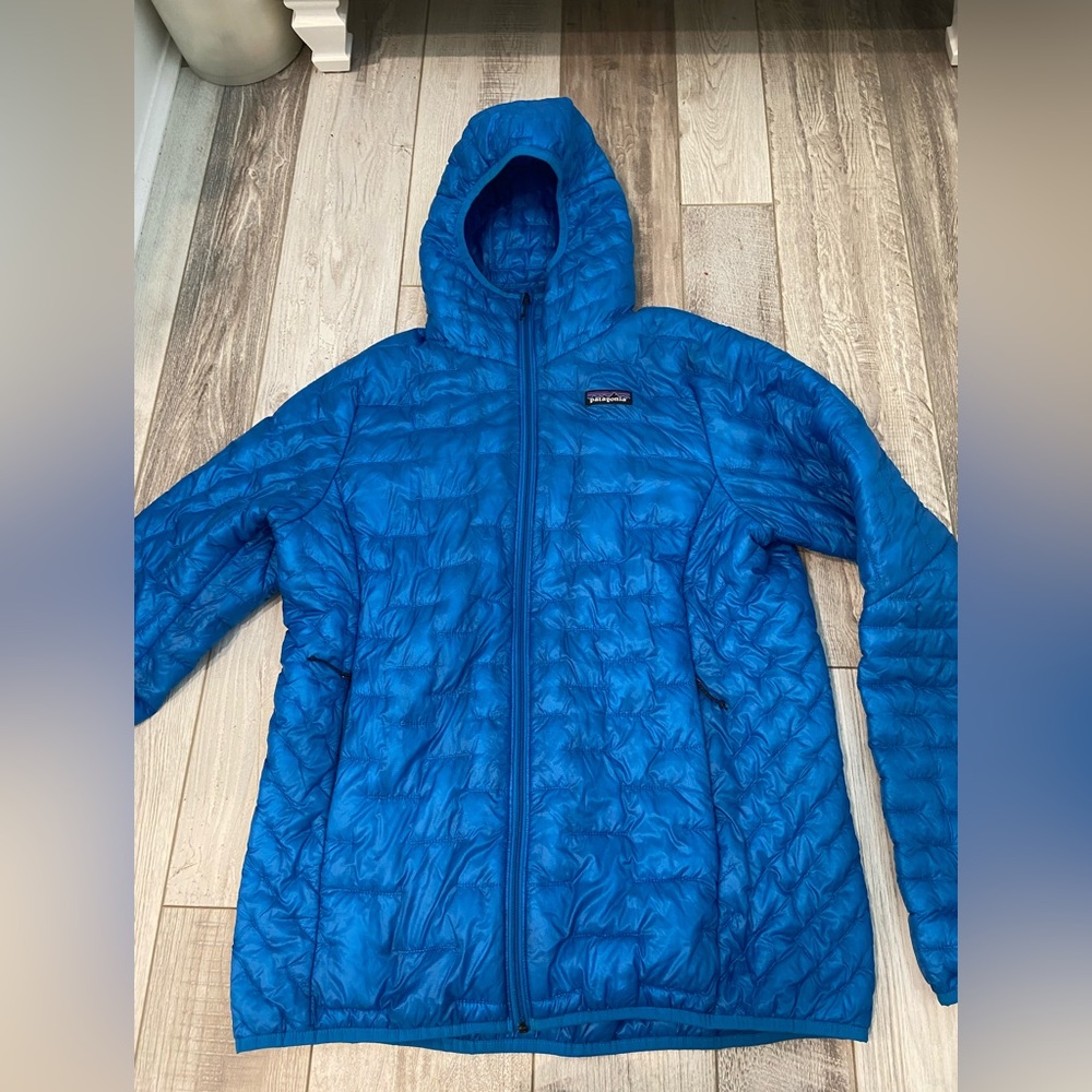Patagonia Nano Puff Jacket Glass Blue Large Windproof Blue NWOT